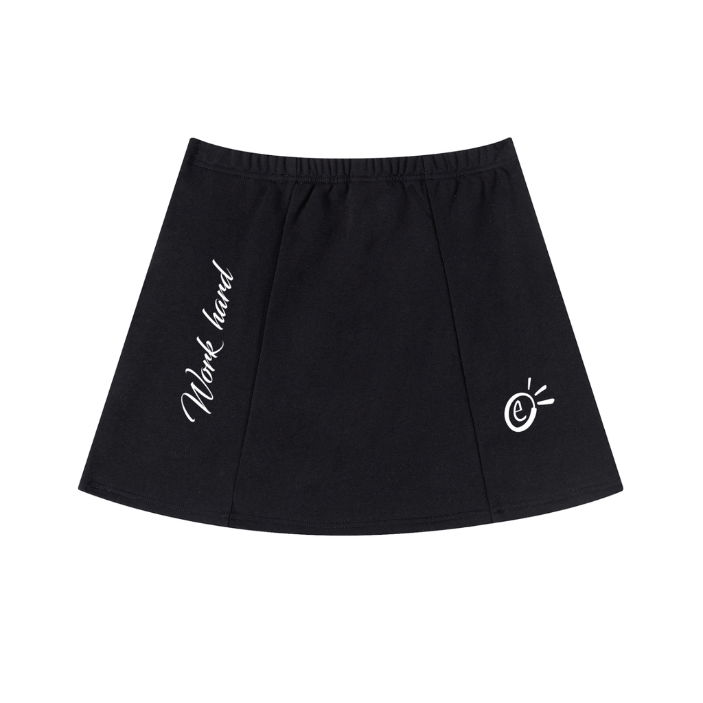 Contrast Side Stripe Slit Skirt