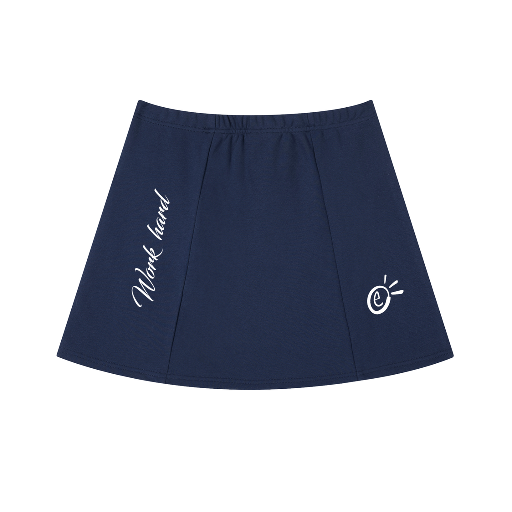 Contrast Side Stripe Slit Skirt