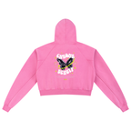 Snow Washed Cropped Hoodie- WOMEN