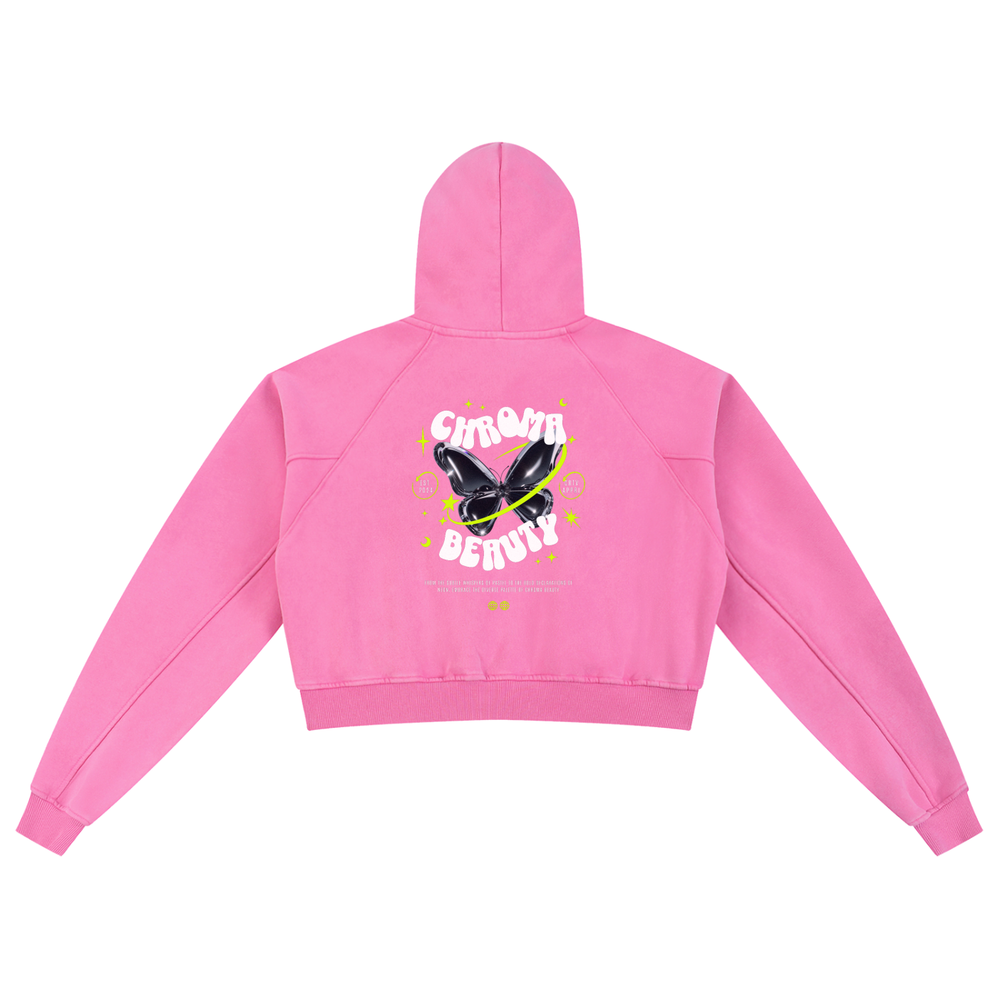 Snow Washed Cropped Hoodie- WOMEN