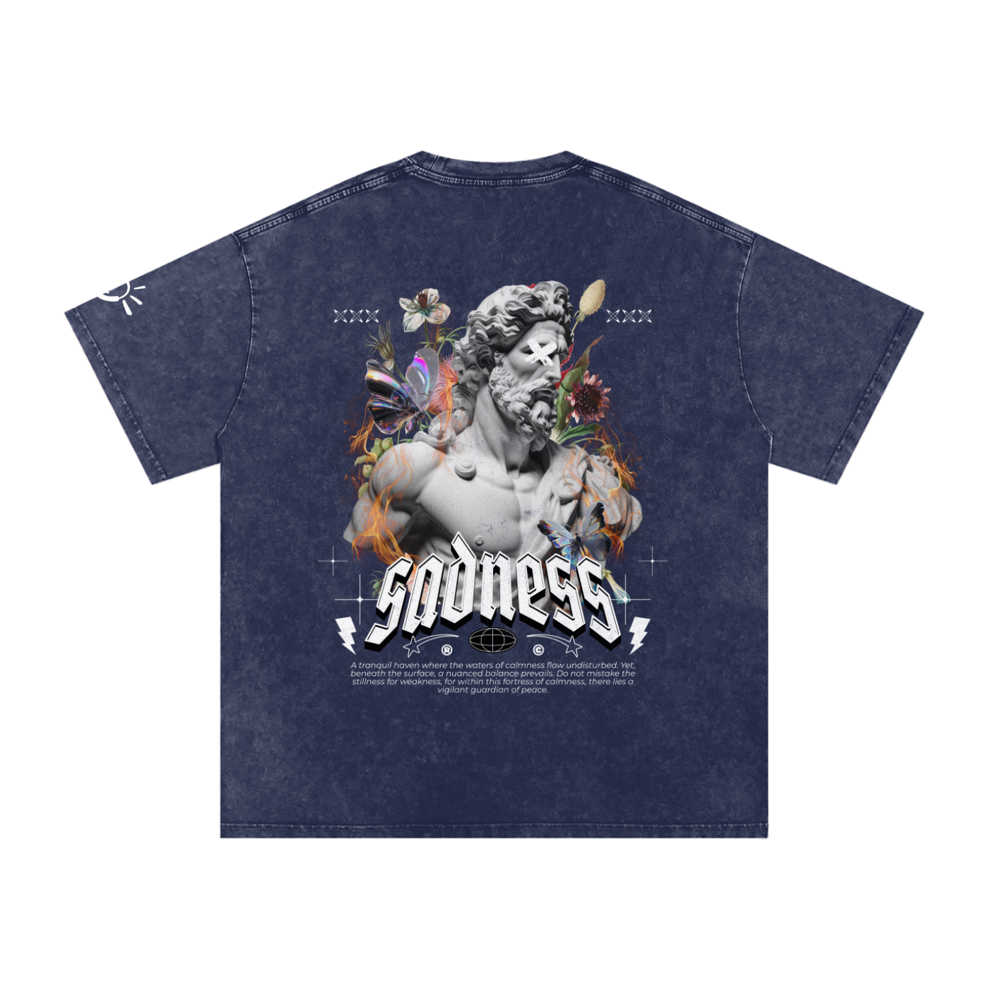 Snow Washed Oversized Cotton T-Shirt