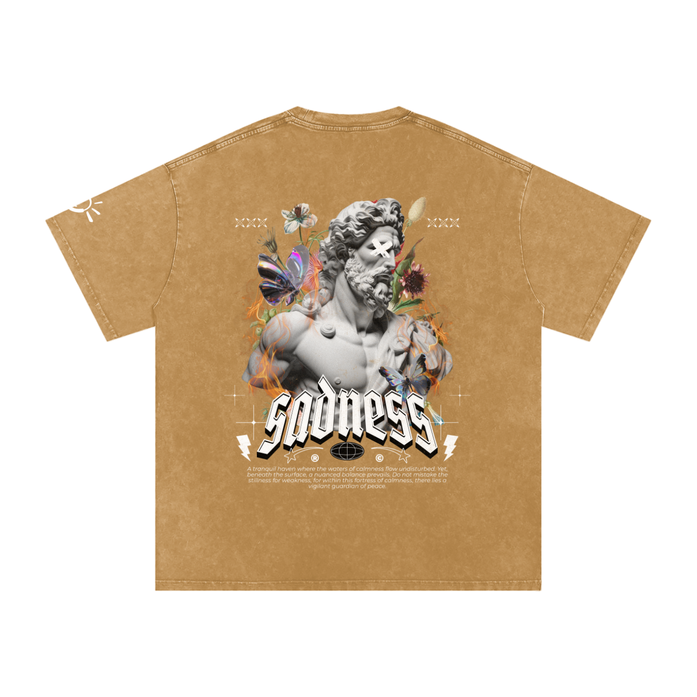 Snow Washed Oversized Cotton T-Shirt