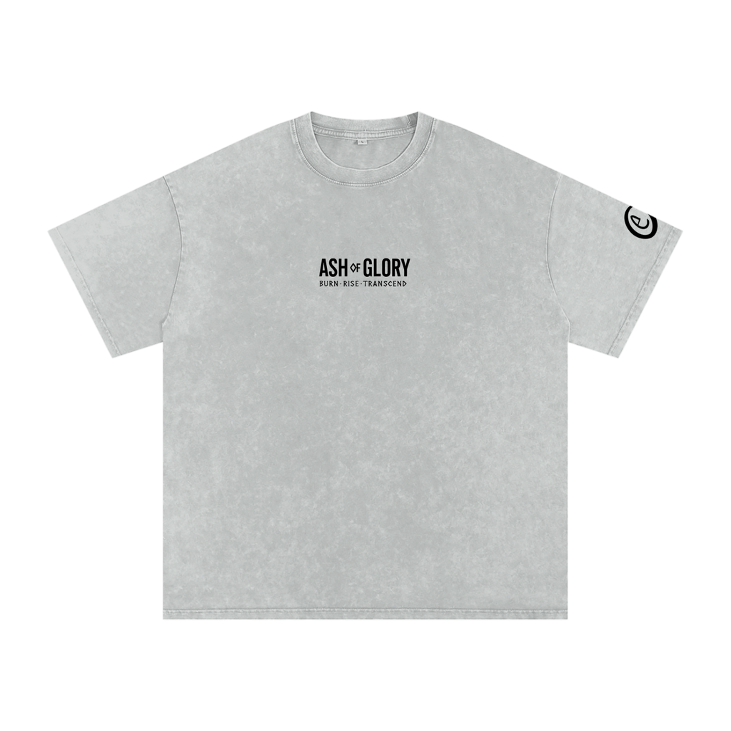 Snow Washed Oversized Cotton T-Shirt