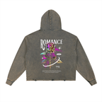 Vintage Washed Frayed-Hem Hoodie