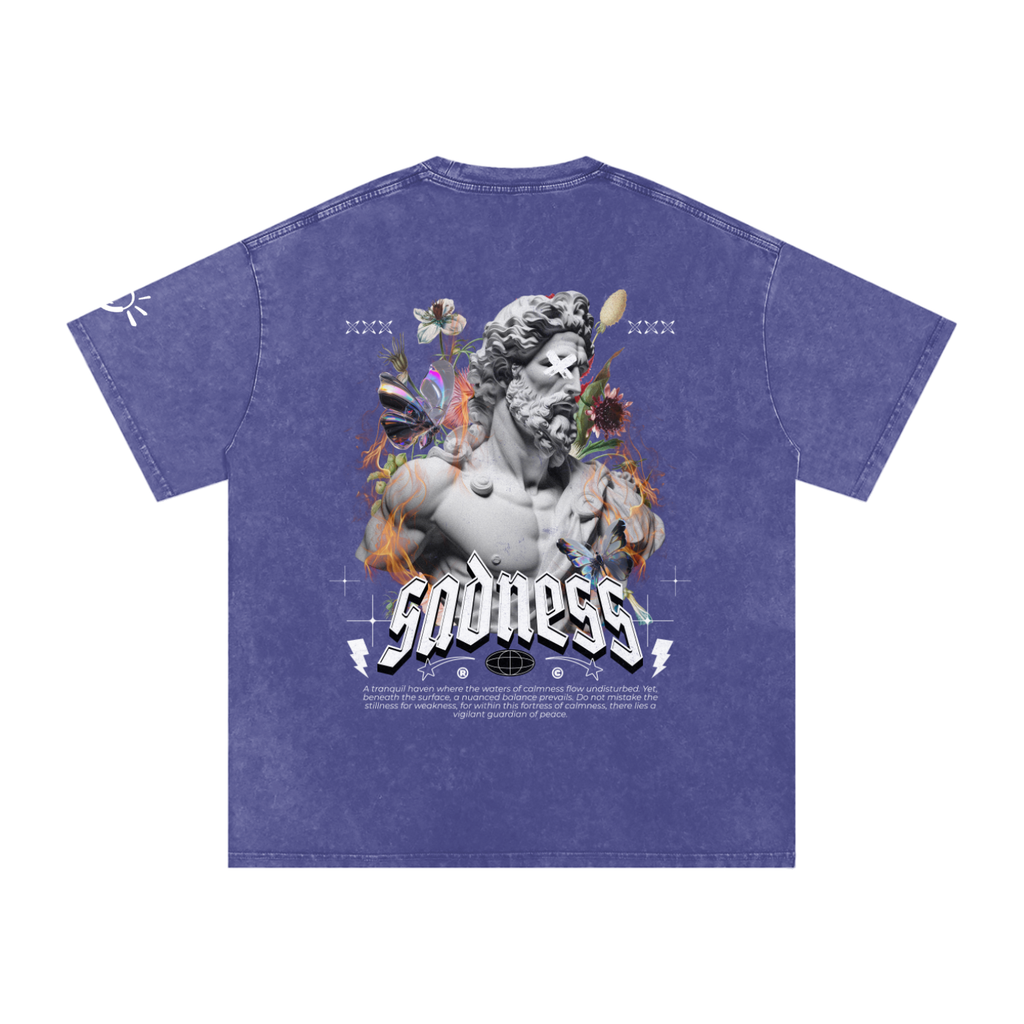 Snow Washed Oversized Cotton T-Shirt