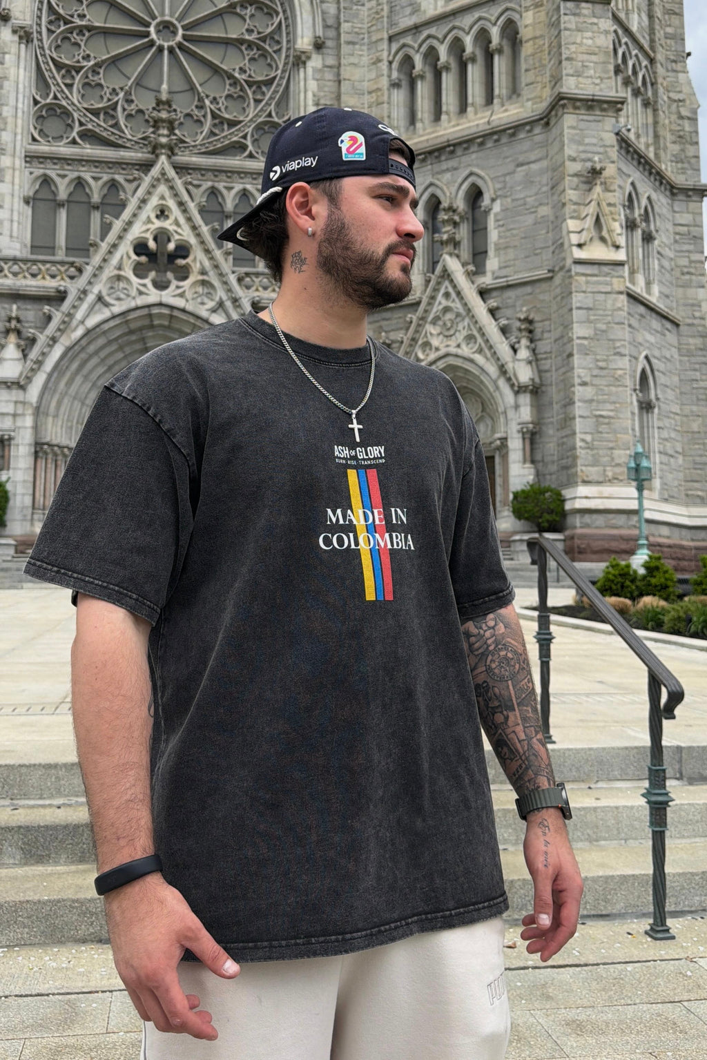 Snow Washed Oversized Cotton T-Shirt