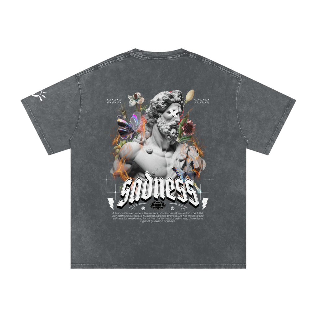 Snow Washed Oversized Cotton T-Shirt