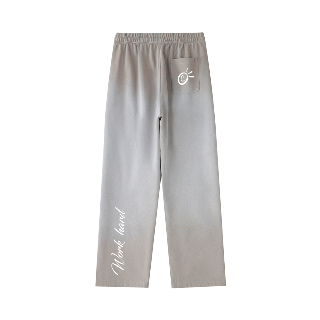 Vintage Washed Gradient Straight-Leg Sweatpants