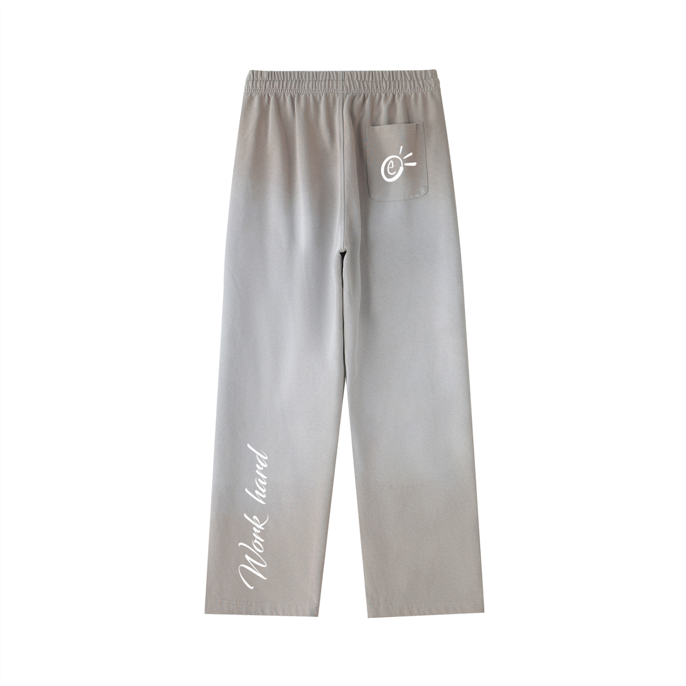 Vintage Washed Gradient Straight-Leg Sweatpants
