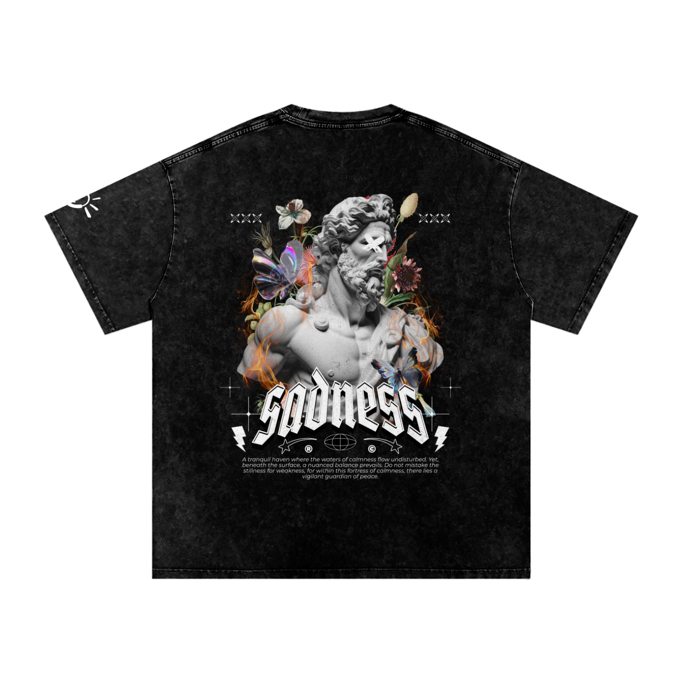 Snow Washed Oversized Cotton T-Shirt