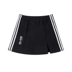 Contrast Side Stripe Slit Skirt