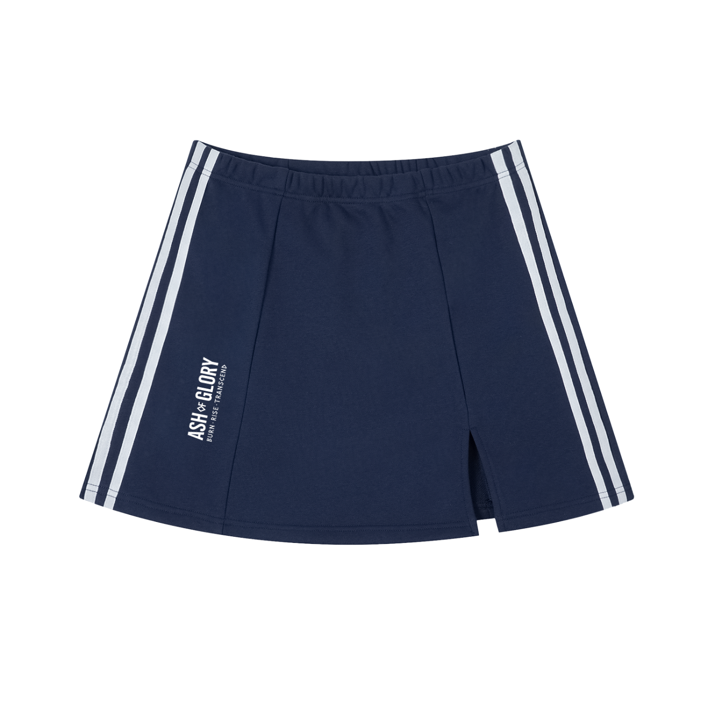 Contrast Side Stripe Slit Skirt