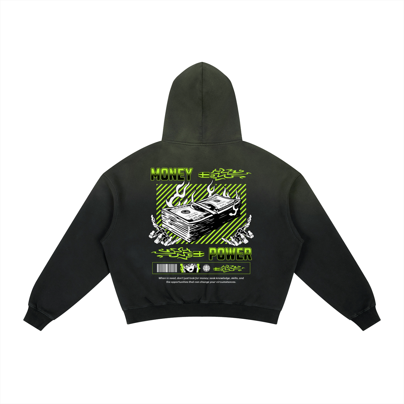 Frayed Sunfade Boxy Fleece Hoodie