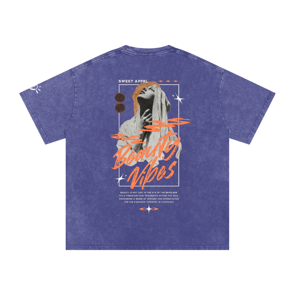 Snow Washed Oversized Cotton T-Shirt