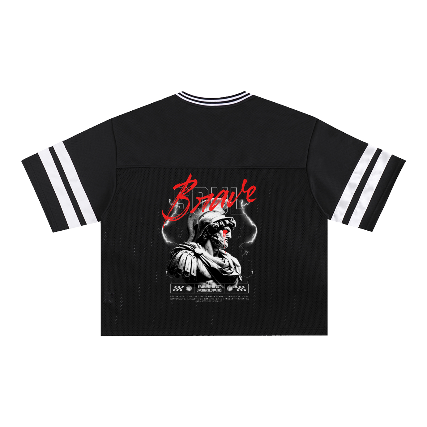 Taped Mesh Boxy T-Shirt