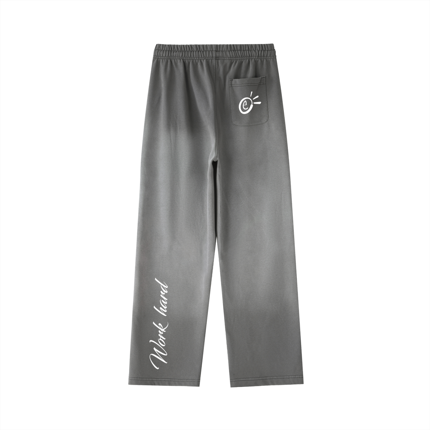 Vintage Washed Gradient Straight-Leg Sweatpants