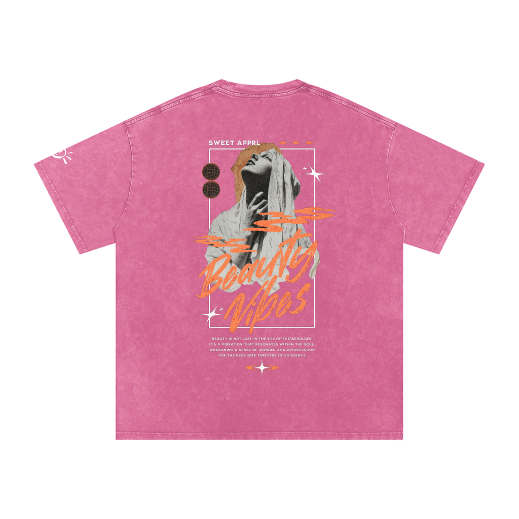 Snow Washed Oversized Cotton T-Shirt