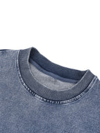Snow Wash Oversized Crewneck Sweatshirt