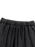 Snow Wash Drawstring Cotton Pants
