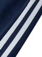 Contrast Side Stripe Slit Skirt